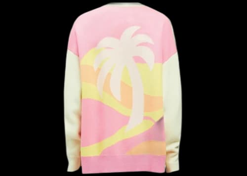 Palm Angels Intarsia Palm Sweater Lime Green