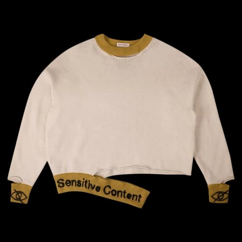Palm Angels Wool Sensitive Content Sweater 'Beige'