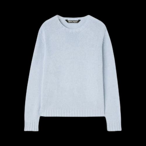 Palm Angels Curved Logo Sweater Blue