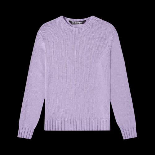 Palm Angels Curved Logo Sweater 'Lilac/Black'