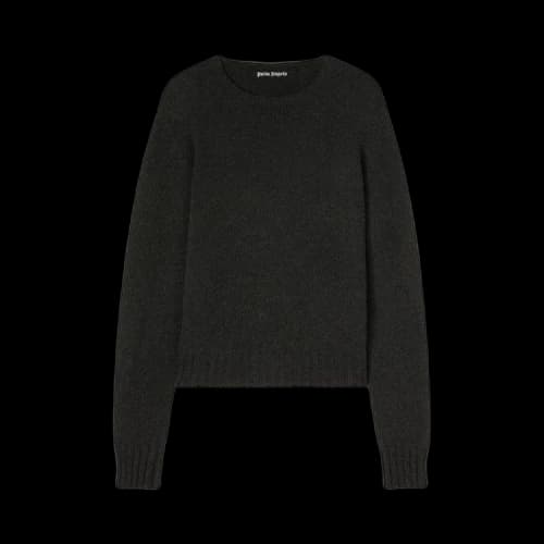 Palm Angels Curved Logo Sweater 'Dark Grey'