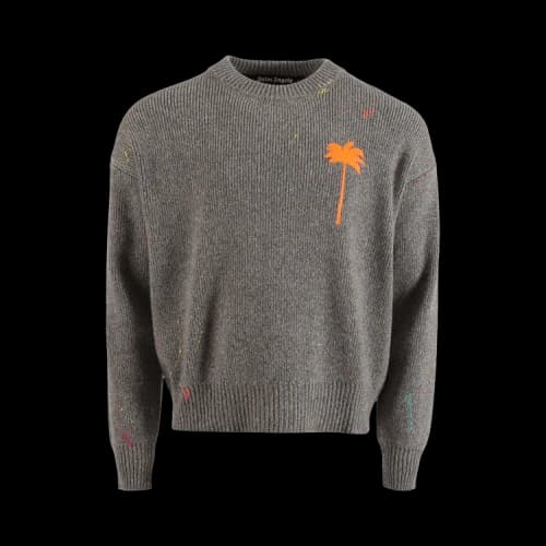 Palm Angels PxP Painted Sweater 'Grey/Pink'