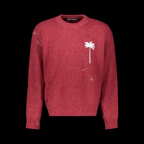 Palm Angels PXP Painted Sweater 'Red/White'