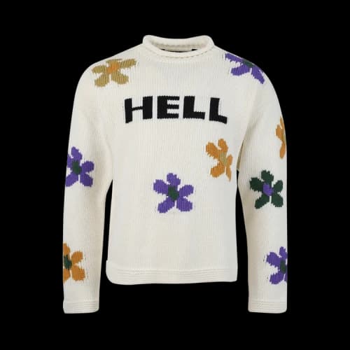 Palm Angels Hell's Flowers Sweater 'Off White'