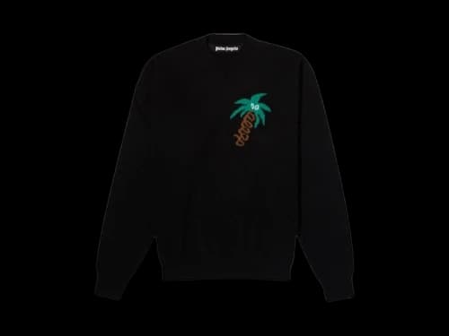Palm Angels Sketchy Intarsia Sweater Black