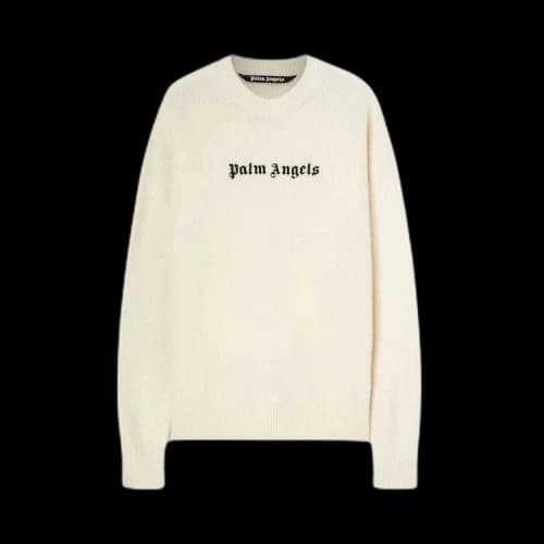 Palm Angels Classic Logo Sweater 'White/Black'