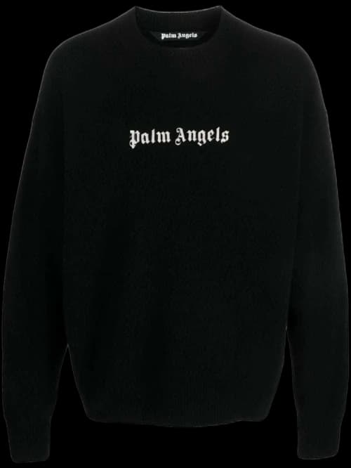 Palm Angels Classic Logo Sweater Black/White