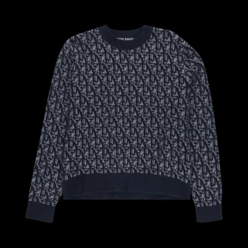 Palm Angels Monogram Jacquard Sweater 'Grey/Black'