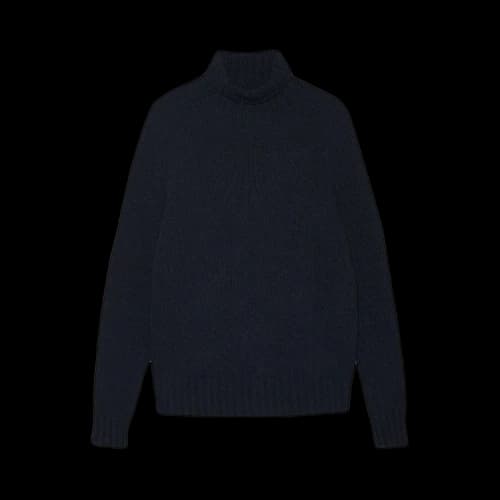 Palm Angels Curved Logo Turtleneck 'Navy'