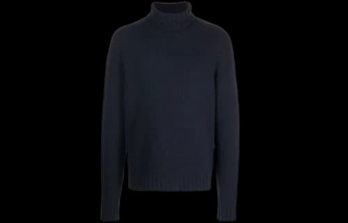 Palm Angels Curved Logo Turtleneck 'Black'