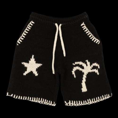 Palm Angels Acrylic Night Sky Print Knit Shorts 'Black'