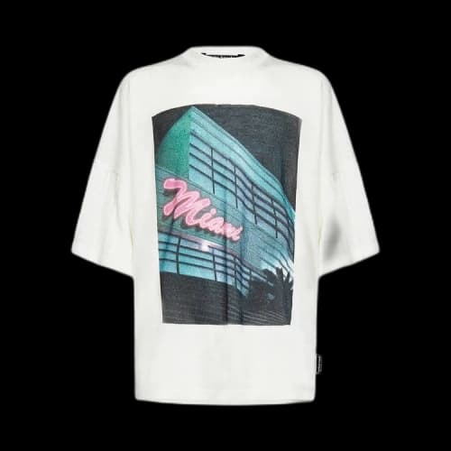 Palm Angels Miami Knitted Loose Tee 'Off White'