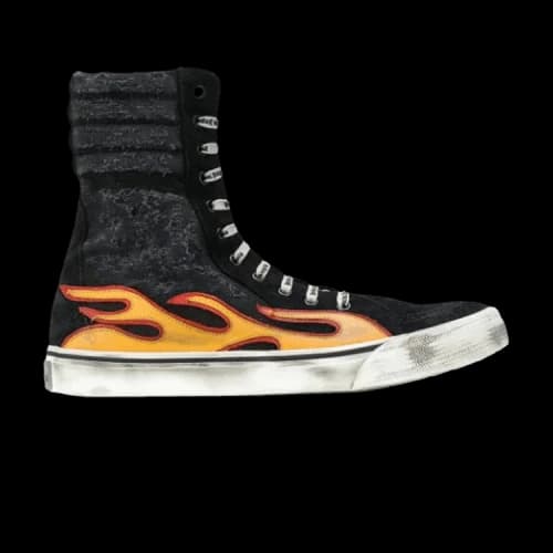 Palm Angels Distressed Super High 'Flame - Black'