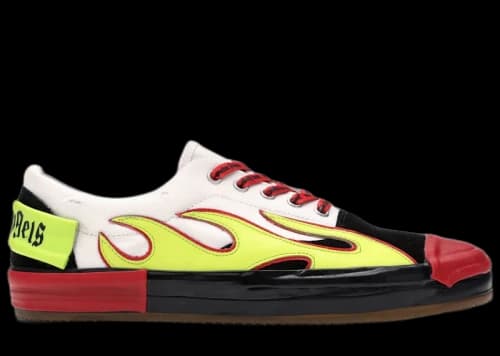 Palm Angels Low Top Multicolored Flame White