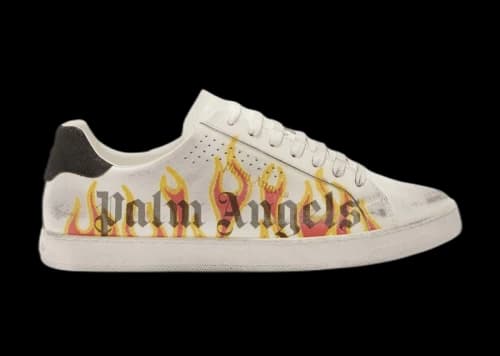 Palm Angels Palm One Low-Top Flame Print White Multi