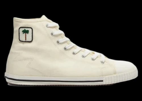 Palm Angels High Top Vulcanized Sneaker White