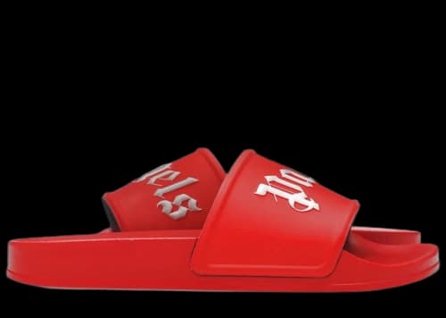 Palm Angels Pool Slides Red White