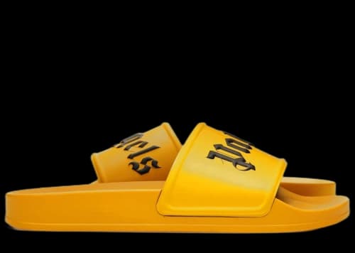 Palm Angels Pool Slides Yellow Black