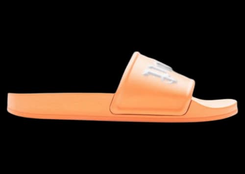 Palm Angels Logo Pool Slides Orange White