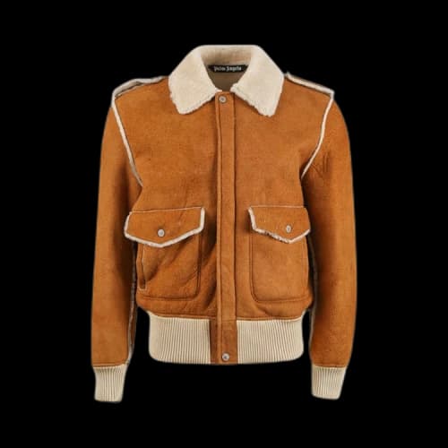 Palm Angels Shearling Aviator Jacket 'Brown'