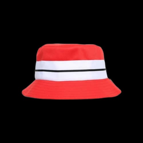 Palm Angels Classic Track Bucket 'Red/White'