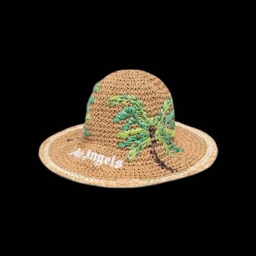 Palm Angels Palms Beach Bucket Hat 'Beige/White'