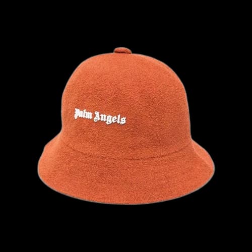 Palm Angels Logo Embellished Bucket Hat 'Red'