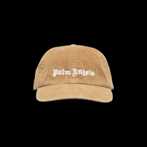 Palm Angels Corduroy Logo Cap 'Beige/White'
