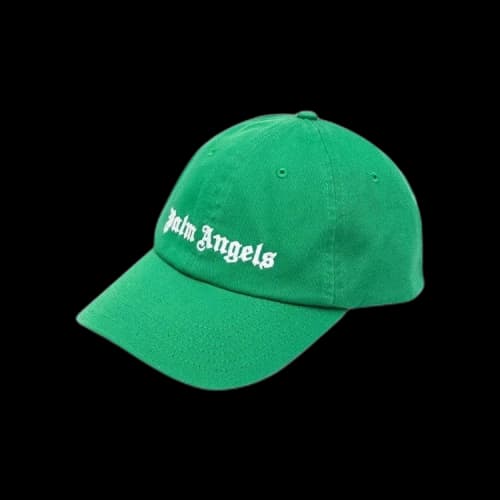 Palm Angels Embroidered Logo Cap Green White