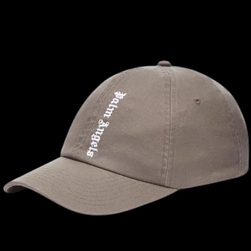 Palm Angels Verticle Logo Cap Military White