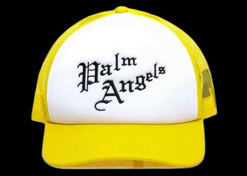 Palm Angels Logo Trucker Hat Yellow
