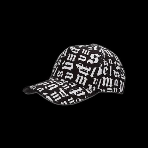 Palm Angels Broken Monogram Logo Cap 'Black/White'