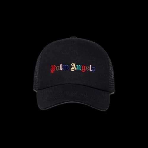 Palm Angels Rainbow-Logo Baseball Cap Black