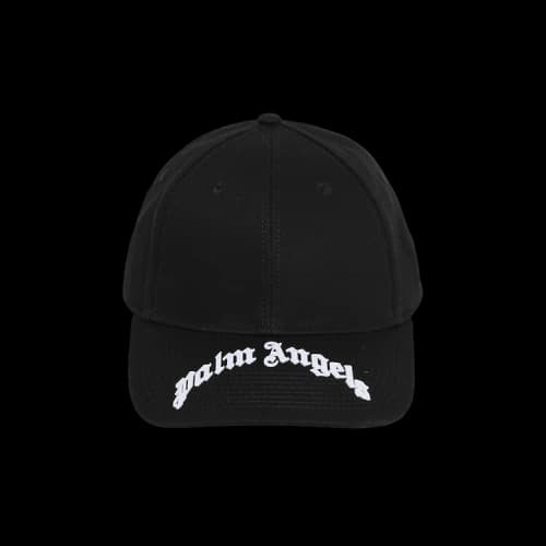 Palm Angels Curved Logo Cap 'Black/White'