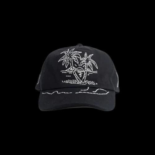 Palm Angels Sunset Palms Cap 'Black/White'