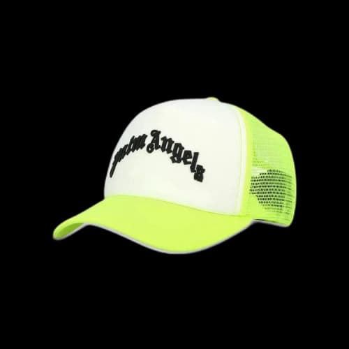 Palm Angels Curved Logo Trucker Hat 'Yellow'