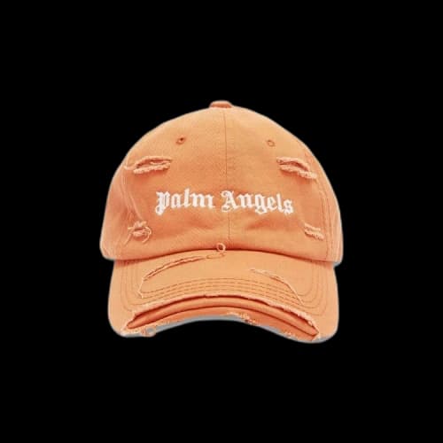 Palm Angels Ripped Logo Cap 'Brick Red'