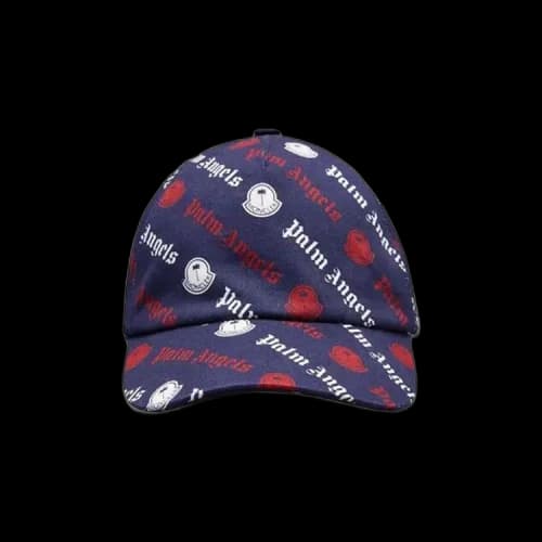 Palm Angels x Moncler Logo Print Baseball Cap 'Blue/Black/White'