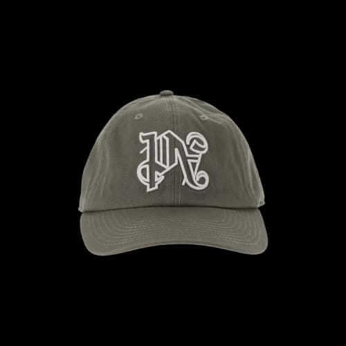 Palm Angels Monogram Cap 'Military/White'