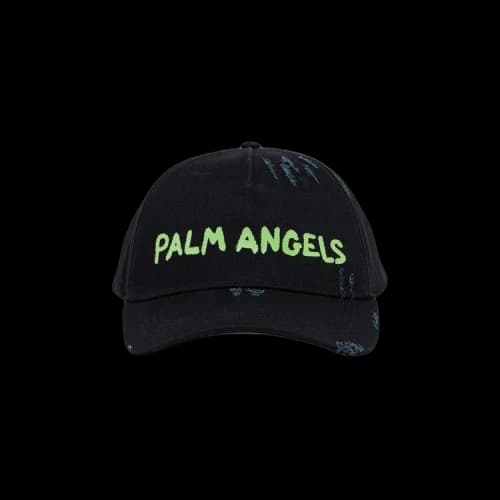 Palm Angels Seasonal Logo Cap 'Black/Green Fluorescent'