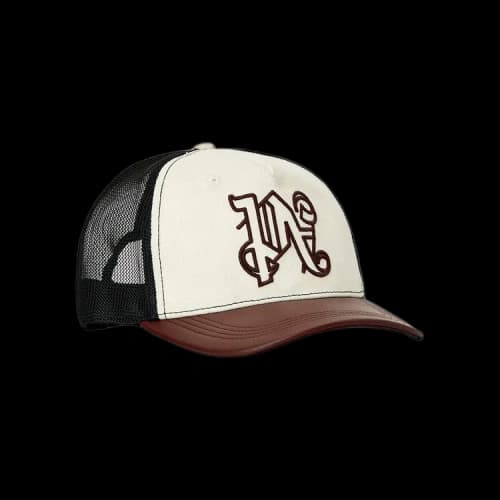 Palm Angels Monogram Trucker Hat 'Bordeaux/Off White'