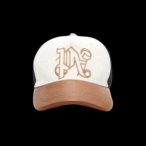 Palm Angels Monogram Trucker Hat 'Beige/Off White'