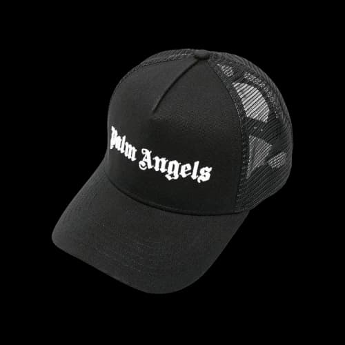 Palm Angels Logo Trucker Cap 'Black/White'