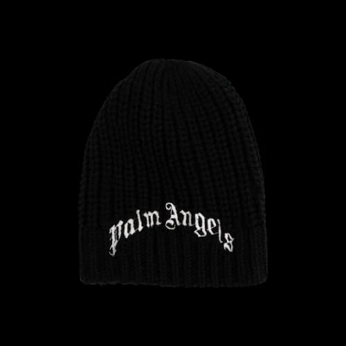 Palm Angels Wool Knit Embroidered Beanie 'Black'