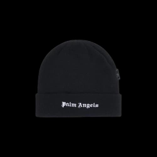 Palm Angels Logo Beanie 'Black/White'