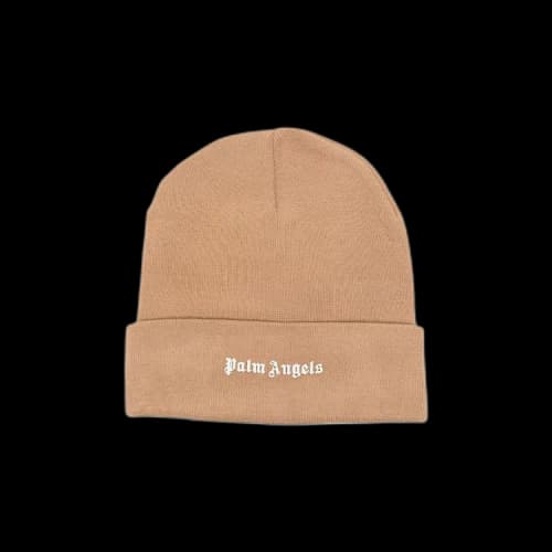 Palm Angels Classic Logo Beanie 'Sand/White'