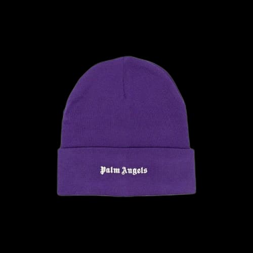 Palm Angels Classic Logo Beanie 'Purple/White'