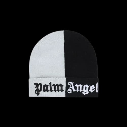 Palm Angels Colorblock Beanie 'Butter/Black'