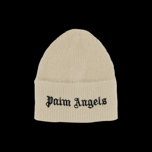 Palm Angels Classic Logo Beanie Beige/Black