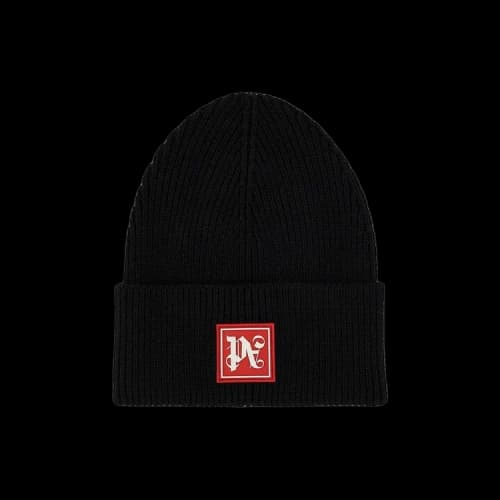 Palm Angels Monogram Ski Beanie 'Black/Red'